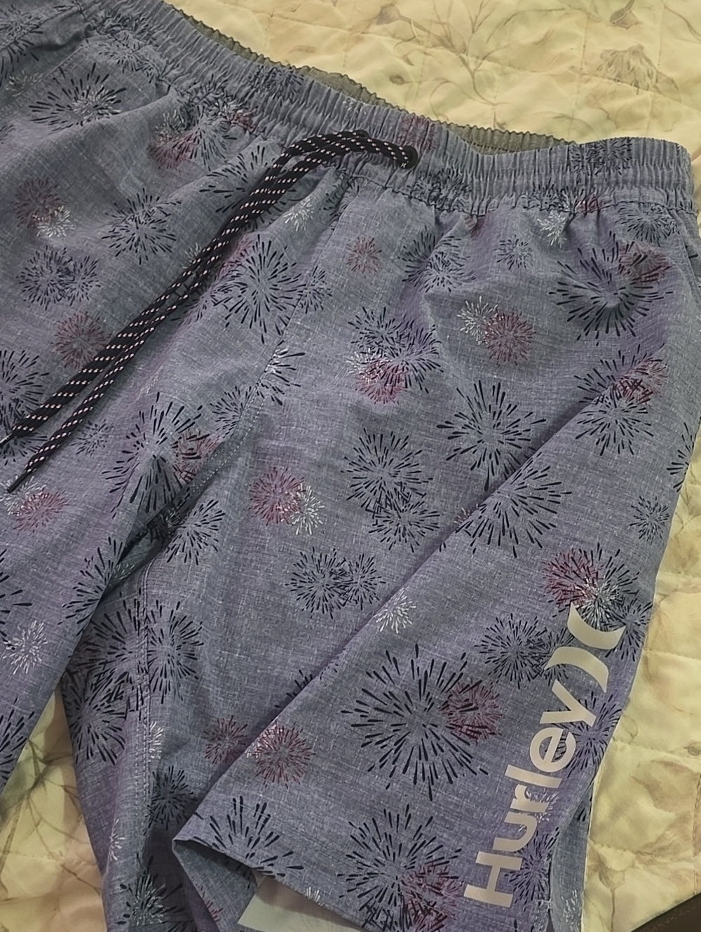 Hurley Mens Swimblue Eith Fireworks Print